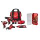 Milwaukee M12 12V Lithium-Ion Cordless 4-Tool Combo Kit with (2) Compact 1.5Ah Batteries and Charger & Titanium Bit Set 2497-24H-48-89-4670