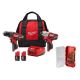 Milwaukee M12 12V Li-Ion Cordless Drill Driver/Impact Driver Combo Kit w Two 1.5Ah Batteries, Charger and Bag (2-Tool) & Bit Set 2494-22-48-89-4670