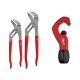 Milwaukee 10 in. and 12 in. Smooth Jaw Pliers Set with 1-1/2 in. Constant Swing Copper Tubing Cutter (3-Piece) 48-22-6554P-48-22-4259