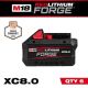 Milwaukee M18 18V Lithium-Ion REDLITHIUM FORGE XC 8.0 Ah Battery Pack (6-Pack) 48-11-1881-x6