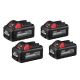 Milwaukee M18 18-Volt Lithium-Ion (4) High Output Battery Pack 6.0Ah 48-11-1865-48-11-1865-48-11-1862