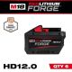 Milwaukee M18 18V Lithium-Ion REDLITHIUM FORGE HD 12.0 Ah Battery Pack (6-Pack) 48-11-1813-x6
