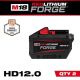 Milwaukee M18 18V Lithium-Ion REDLITHIUM FORGE HD 12.0 Ah Battery Pack (2-Pack) 48-11-1813-x2