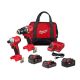 Milwaukee M18 18-Volt Lith-Ion Brushless Cordless Compact Hammer Drill/Impact Combo Kit w/(2) Batteries & M18 5.0 Ah Battery 3693-22CX-48-11-1850