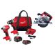 Milwaukee M18 18-Volt Lith-Ion Brushless Cordless Compact Hammer Drill/Impact Combo Kit w/(2) Batteries & M18 6-1/2 in. Circ Saw 3693-22CX-2630-20