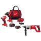 Milwaukee M18 18-Volt Lith-Ion Brushless Cordless Compact Hammer Drill/Impact Combo Kit w/(2) Batteries & M18 Rotary Hammer 3693-22CX-2613-20