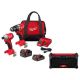 Milwaukee M18 18-Volt Lithium-Ion Brushless Cordless Compact Hammer Drill/Impact Combo Kit with (2) Batteries & Jobsite Radio 3693-22CX-2952-20