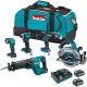 Makita 40-Volt max XGT Brushless Cordless 5-piece Combo Kit (Hammer Drill/Impact/Recip Saw/Circ Saw/Flashlight) 4.0Ah GT501M
