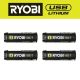 RYOBI USB Lithium-Ion 2.0 Ah Rechargeable Batteries (4-Pack) FVB3410