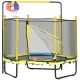 Huluwat 55 in. Kids Trampoline with Basketball Hoop, Horizontal Bar, Ages 3 to 10, Yellow S-P200503