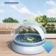 maocao hoom Aqua Grey 141.73 in. x 29.92 in. Outdoor Inflatable Round Swimming Pool CXY-P185988