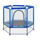 Tunearary 55 in. Outdoor Park Blue Kids Mini Trampoline with Safety Enclosure and Ocean Balls MTrampolineZJ03