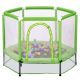 Tunearary 55 in. Outdoor Park Green Kids Mini Trampoline with Safety Enclosure and Ocean Balls MTrampolineZJ04