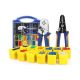 Lukyamzn AWG 23-7 Wire Ferrules Crimper Tool Kit with 2500-Pieces Wire End Terminals and AWG 22-7 Wire Stripper, Blue and Yellow SA17-227B053