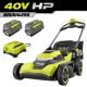 RYOBI 40V HP Brushless 21 in. Cordless Battery Walk Behind Self-Propelled Lawn Mower with (2) 6.0 Ah Batteries and Charger RY40HPLM01K2