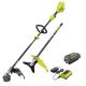 RYOBI 40V 15 in. Expand-It Cordless Battery Attachment Capable String Trimmer & Brush-Cutter with 4.0 Ah Battery and Charger RY40ST01K-RYBRC