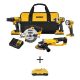 DEWALT 20V MAX Lithium-Ion Cordless 5 Tool Combo Kit with 20v 4.0 Ah Compact Battery, (2) 20V 2.0Ah Batteries and Charger DCK521D2WDCB240