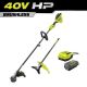 RYOBI 40V HP Brushless 16 in. Cordless Attachment Capable String Trimmer & Brush-Cutter w/4.0 Ah Battery & Charger RY40HPST01K-RYBRC