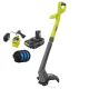 RYOBI ONE+ 18V 10 in. Cordless Battery String Trimmer/Edger 2.0 Ah Battery and Charger kit with ONE+ 0.065 Spool (3-Pack) PCLST01K-AC14RL3A