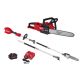 Milwaukee M18 FUEL 18V 16 in. Brushless Cordless Battery Powered Chainsaw w/ Pole Saw, 8.0 Ah Battery, Charger (2-Tool) 2727-20-3016-21PS