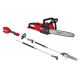 Milwaukee M18 FUEL 18V 16 in. Brushless Cordless Battery Powered Chainsaw Kit w/ M18 FUEL QUIK-LOK Attachment Capable Pole Saw 2727-20-3016-20PS
