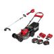Milwaukee M18 FUEL 18V 21 in. Brushless Cordless Dual Battery Self-Propelled Mower w/ String Trimmer, (3) Batteries, Charger 2823-22HD-3016-21ST