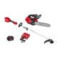 Milwaukee M18 FUEL 14 in. Top Handle 18V Battery Powered Brushless Cordless Chainsaw w/ String Trimmer, 8.0 Ah Battery, Charger 2826-20T-3016-21ST