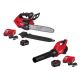 Milwaukee M18 FUEL 14 in. 18V Cordless Electric Battery Powered Top Handle Chainsaw w/ Blower, 12.0 & 8.0 Ah Batteries, Charger 2826-21T-3017-21HD