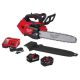Milwaukee M18 FUEL 14 in. 18V Brushless Cordless Electric Battery Top Handle Chainsaw w/ (1) 12.0 Ah & (1) 8.0 Ah Battery, Charger 2826-21T-48-11-1813