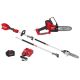 Milwaukee M18 FUEL 8 in. 18V Brushless Cordless Battery Mini Chainsaw HATCHET w/ Pole Saw, 8.0 Ah FORGE Battery, Charger 3004-20-3016-21PS