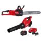 Milwaukee M18 FUEL 120 MPH 500 CFM 18V Brushless Cordless Battery Powered Blower Kit w/ 16 in. Chainsaw, 12.0 Ah Battery, Charger 3017-21HD-2727-20
