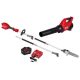 Milwaukee M18 FUEL 120 MPH 500 CFM 18V Brushless Cordless Battery Powered Blower Kit w/ Pole Saw, 12.0 Ah FORGE Battery, Charger 3017-21HD-3016-20PS