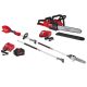 Milwaukee M18 FUEL 18V 10 in. Brushless Cordless Battery Powered QUIK-LOK Pole Saw w/ 16 in. Chainsaw (2) Batteries, (2) Chargers 3016-21PS-2727-21HD