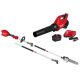 Milwaukee M18 FUEL 18V 10 in. Brushless Cordless QUIK-LOK Battery Powered Pole Saw w/ Blower, 8.0 Ah Forge Batteries, Charger 3016-20PS-3017-21HD
