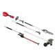 Milwaukee M18 FUEL 18V 10 in. Brushless Cordless Battery Powered QUIK-LOK Pole Saw w/ Edger & Hedge Trimmer Attachments 3016-20PS-49-16-2718-49-16-2719