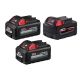 Milwaukee M18 18V Lith-Ion High Output (2) 6. 0Ah Battery Pack w/ (1) 5.0 Ah Battery 48-11-1862-48-11-1850