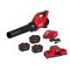 Milwaukee M18 FUEL 120 MPH 500 CFM 18V Brushless Cordless Battery Powered Blower Kit w/ (3) 12.0 Ah Battery, Rapid & Super Charger 3017-21HD-48-11-1813-48-11-1813-48591815