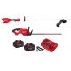 Milwaukee M18 FUEL 18V 16 in. Brushless Cordless Straight Shaft String Trimmer w/ Hedge Trimmer, (2) 8.0 Ah Battery, Charger 3046-20-48-59-1888-3034-20