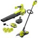 RYOBI ONE+ 18V Cordless Battery String Trimmer/Edger, Jet Fan Blower Combo Kit, 5 Pack. 080 Line w/ 4.0 Ah Battery and Charger PCLCK202K-AC80RL5