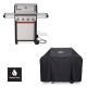Weber Spirit S-425 4-Burner Natural Gas Grill in Stainless Steel with Sear Zone and Grill Cover 1501590