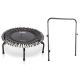 JUMPSPORT Indoor 39 in. Mini Trampoline and Handle Bar Accessory, Black RBJ-S-20196-03 + HAN-S-21050-04