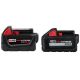 Milwaukee M18 18-Volt Lithium-Ion High Output 6.0 Ah Battery & Redlithium 5.0 Ah Battery 48-11-1850-48-11-1865