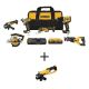 DEWALT 20-Volt XR Lithium-Ion 6-Tool Cordless Combo Kit and 4.5 in.-5 in. Angle Grinder with 2-5.0 Ah Battery Packs and Charger DCK630P2WCG412B