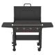 Nexgrill Daytona 4-Burner Propane Gas Grill 36 in. Flat Top Griddle with Lid in Black and PVC Cover Bundle 300-10109
