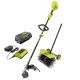RYOBI 40V 15 in. Expand-It Cordless Battery Attachment Capable String Trimmer & Sweeper Attachment w/ 4.0 Ah Battery & Charger RY40ST01K-RYSWP