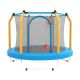 Tenleaf 55 in. Blue Round Small Toddler Trampoline for for Kids Indoor and Outdoor with Basketball Hoop FCBF14-871