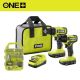 RYOBI ONE+ 18V Cordless 2-Tool Combo Kit with Drill/Driver, Impact Driver, (2) Batteries, Charger, Drill & Drive Kit (40Piece) PCL1200K2-A98401