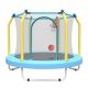 Huluwat Blue 5 in. Trampoline for Kids Indoor and Outdoor Small Toddler Trampoline with Basketball Hoop S-P248688