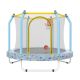Huluwat Multicolor 55 in. Trampoline for Kids Indoor and Outdoor Small Toddler Trampoline with Basketball Hoop S-P248690