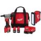 Milwaukee M12 12-Volt Lithium-Ion Cordless Rivet Tool Kit with (2) 1. 5Ah Batteries, Charger & ROVER Flood Light with USB Charging 2550-22-2367-20
